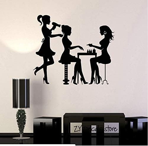 YFQEGM Beauty Nail Salon Wall Decal Spa Hair Stylist Wall Stickers Art Mural Home Decor Paper for Barber Shop 56X68Cm YFQEGM Beauty Nail Salon Wall Decal Spa Hair Stylist Wall Stickers Art Mural Home Decor Paper for Barber Shop 56X68Cm