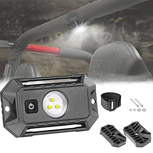 LED Dome Light- Moso LED Universal Roll Bar Mount LED Dome Light Interior Light Manual ON/OFF Roll Cage Light Car Reading Light Courtesy Work Light for UTV ATV RZR SUV Can-Am Polaris Ranger