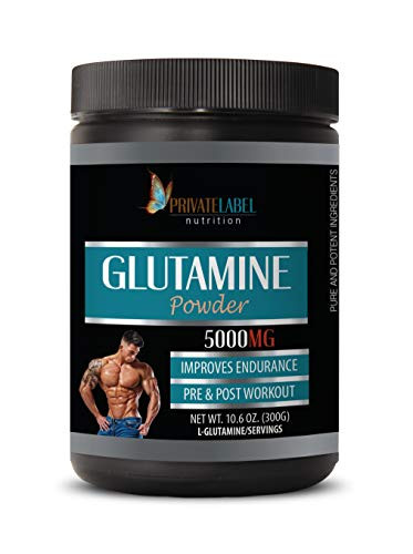 Muscle Mass Supplements for Men - GLUTAMINE 5000MG Powder - Improves Endurance - l-glutamine Body Fortress - 1 Can 300 Grams