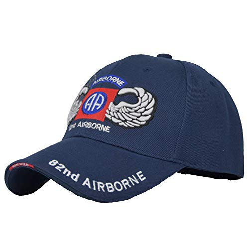 82nd Airborne Division hat Embroidery Baseball Cap Visor hat -One Size- 82nd Navy-