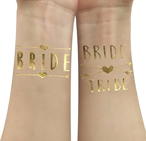Bachelorette Party Tattoos (24 Pack), Bride and Bride Tribe Temporary Tattoos Bachelorette Party Decorations