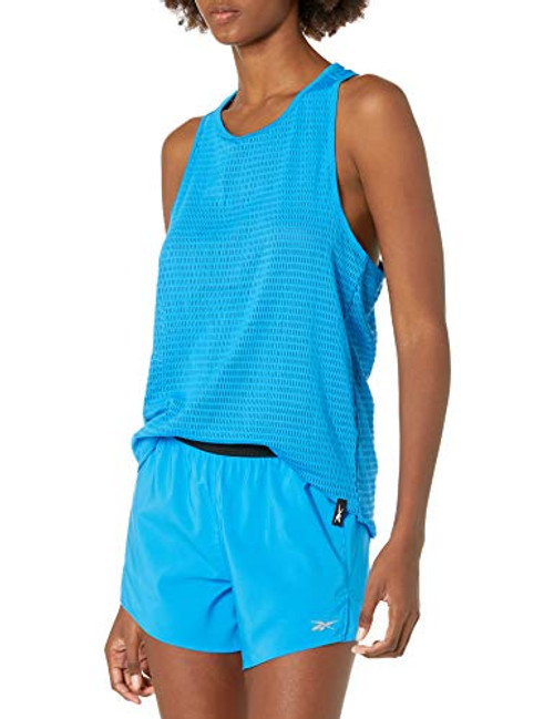 Reebok Training Supply Perforated Racerback Tank Top- Horizon Blue- XS Reebok Training Supply Perforated Racerback Tank Top- Horizon Blue- XS