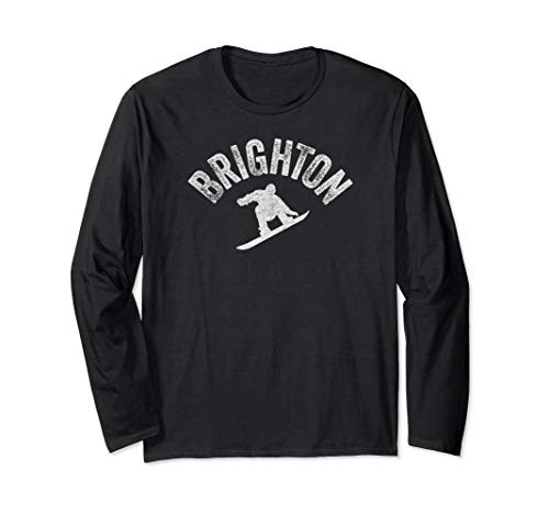 Brighton Snowboard Vintage Snowboarder Retro Utah Long Sleeve T-Shirt Brighton Snowboard Vintage Snowboarder Retro Utah Long Sleeve T-Shirt