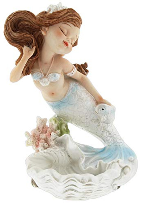 The Bridge Collection Mermaid  and  Shell Figurine/Jewelry Tray