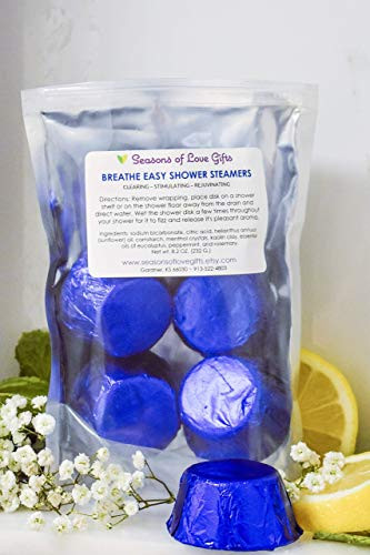 Breathe Easy Shower Steamers - Sinus Shower Steamer - Shower Tablet for Colds