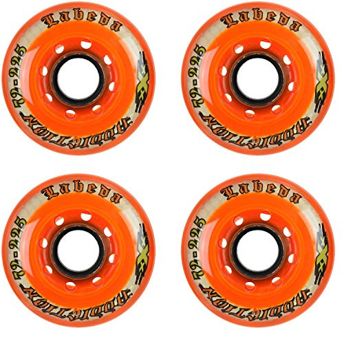 Labeda Addiction Wheels XXX Grip Orange 225 72mm Roller Hockey 4-Pack