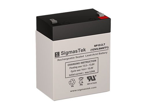 SigmasTek SP12-2.7 - 12V 2.9AH F1 SLA Battery - Replaces- PS-1227-F1- UB1229T -D5700-- FG20271