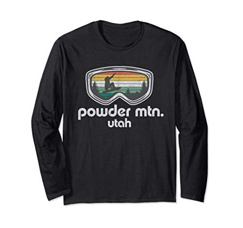 Powder Mountain Utah Snowboard Retro Snowboarding Gift Idea Long Sleeve T-Shirt Powder Mountain Utah Snowboard Retro Snowboarding Gift Idea Long Sleeve T-Shirt