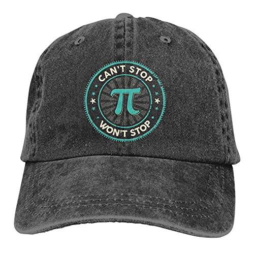 QNCNWI Can't Stop Pi Won't Stop Hat Pi Day Baseball Cap Cotton Math Trucker Dad Hat Black