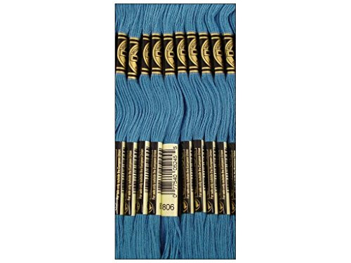 Bulk Buy: DMC Thread Six Strand Embroidery Cotton 8.7 Yards Dark Peacock Blue 117-806 (12-Pack)