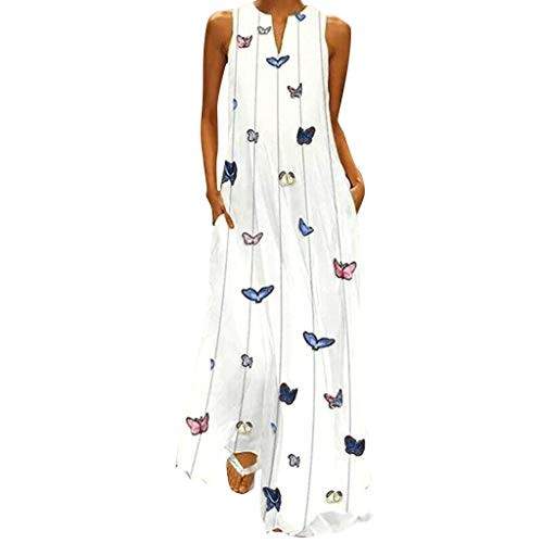 Women Summer Blue and White Porcelain Strapless Boho Maxi Long Dress