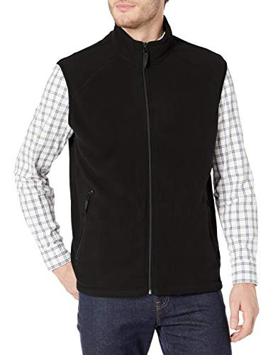 Clique Men's Summit Full-Zip Microfleece Vest- Black- X-Large