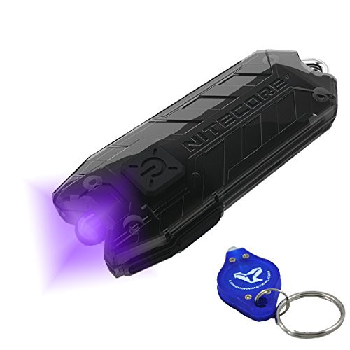 Nitecore T Series Tube UV USB Rechargeable UltraViolet Blacklight Keychain Light plus LED Keychain Flashlight