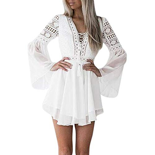 COOKI Women Dresses Women's Sexy Bodycon Dress Lace Long Sleeve Bandage Midi Club Dresses Cocktail Pencil Party Dresses White