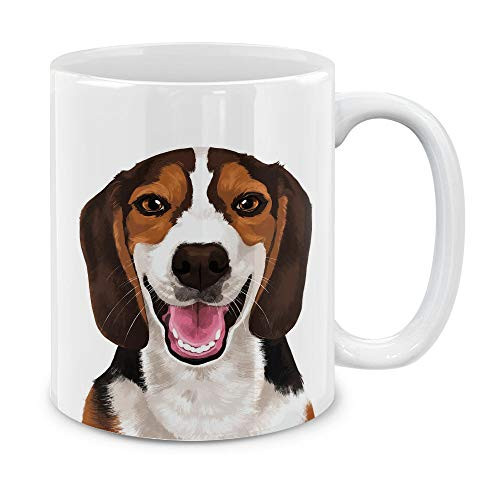 MUGBREW Cute Beagle Puppy Dog Full Portrait Ceramic Coffee Gift Mug Tea Cup, 11 OZ MUGBREW Cute Beagle Puppy Dog Full Portrait Ceramic Coffee Gift Mug Tea Cup, 11 OZ
