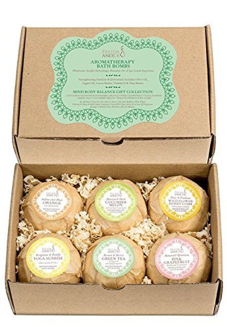 Mind Body Balance Aromatherapy Bath Bomb Gift Set- Relax- Rejuvenate and Revitalize Your Body- Mind and Soul with 6 Refreshing and Aromatic Scents Mind Body Balance Aromatherapy Bath Bomb Gift Set- Relax- Rejuvenate and Revitalize Your Body- Mind and Soul with 6 Refreshing and Aromatic Scents