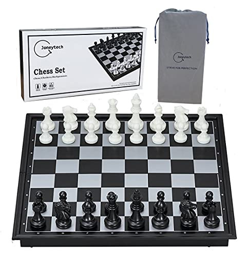 Magnetic Chess Set for Kids and Adults- 13 inch 3 in 1 Chess Checkers Backgammon Travel Portable Folding Sets- Gift for Children Board Game