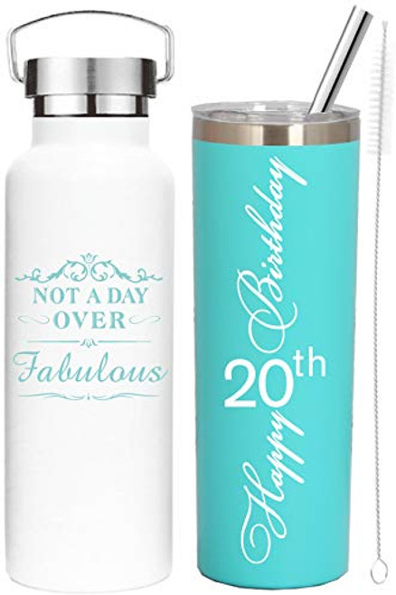 20th Birthday Gifts for Girl-20 Birthday Gifts-20th Birthday Tumblers-Gifts for 20th Birthday Girl-20th Birthday Decorations-Birthday Gifts for 20 Year Old Daughter-Happy 20th Birthday-20th Birthday