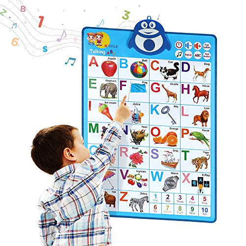 Electronic Interactive Alphabet Wall Chart- Talking ABC and 123s and Music Poster- Best Educational Toy for Toddler. Kids Fun Learning at Daycare- Preschool Electronic Interactive Alphabet Wall Chart- Talking ABC and 123s and Music Poster- Best Educational Toy for Toddler. Kids Fun Learning at Daycare- Preschool