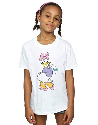 Disney Girls Mickey Mouse Classic Daisy Duck T-Shirt 5-6 Years White