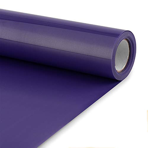 HENPISEN HTV Vinyl Rolls - 12 Inch x 10 Feet PU Heat Transfer Vinyl- Easy Cut  and  Weed Compatible with Cameo Silhouette  and  Cricut- Iron on Vinyl for DIY T-Shirts- Bags and Other Textiles-Purple-