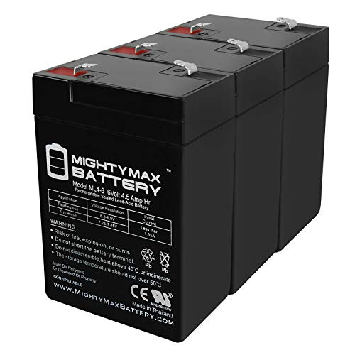 Mighty Max Battery 6V 4.5AH SLA Replacement Battery for HKbil 3FM4.5-3 Pack Brand Product Mighty Max Battery 6V 4.5AH SLA Replacement Battery for HKbil 3FM4.5-3 Pack Brand Product