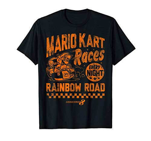 Nintendo Mario Kart Rainbow Road Vintage Graphic T-Shirt T-Shirt Nintendo Mario Kart Rainbow Road Vintage Graphic T-Shirt T-Shirt
