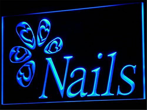 APFoo Open Nails Beauty Salon Shop LED Neon Light Sign