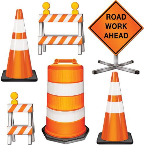 Beistle 54376 Road Crew Cutouts, 11"-18", 6 Pack