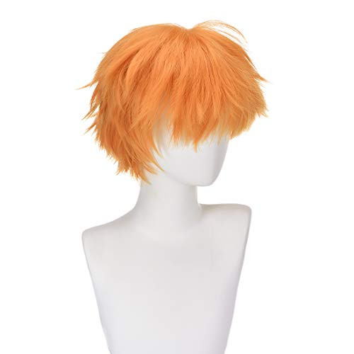 Miss Elegant Orange Anime Cosplay Short Wig Natural Glueless Synthetic Fiber Hair Replacement Wig Cosplay Wigs Miss Elegant Orange Anime Cosplay Short Wig Natural Glueless Synthetic Fiber Hair Replacement Wig Cosplay Wigs