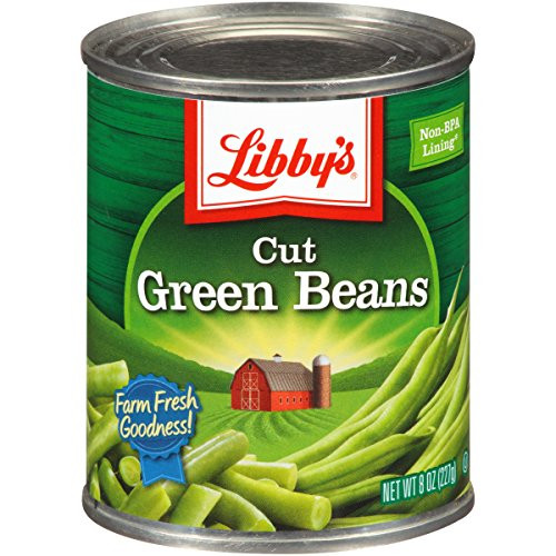 Libby's Cut Green Beans | Naturally Delicious- Mild  and  Subtly Sweet | Crisp-Tender Bite | No Preservatives | Grown  and  Made in U.S. | 8 Ounce Can -Pack of 12-