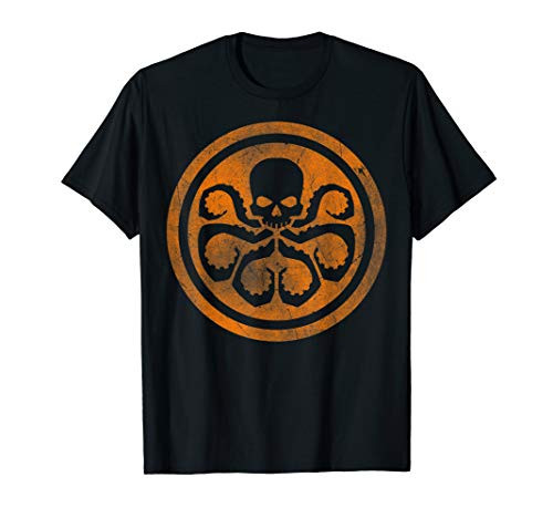 Marvel Hydra Skull Octopus Logo Orange Cut-Out T-Shirt