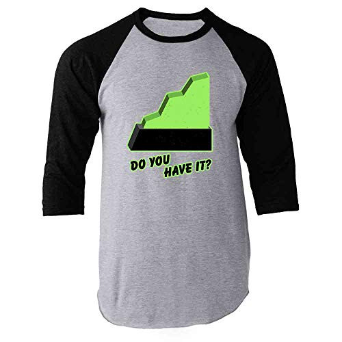 Pop Threads Do You Have It Aggro Crag Trophy Black L Raglan Baseball Tee Shirt