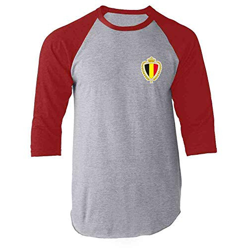 Belgium Soccer Retro National Team Sports Football Red M Raglan Baseball Tee Shirt Belgium Soccer Retro National Team Sports Football Red M Raglan Baseball Tee Shirt