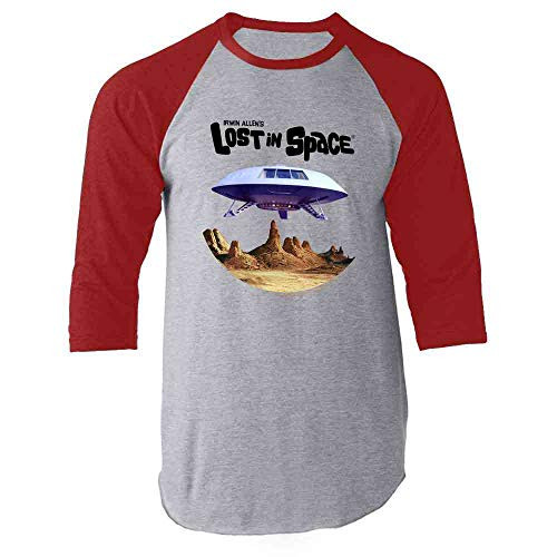 Lost in Space Jupiter 2 Red L Raglan Baseball Tee Shirt