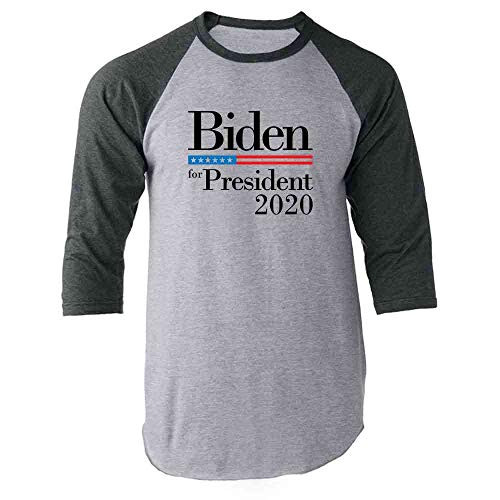 Joe Biden for President 2020 Campaign Gray M Raglan Baseball Tee Shirt