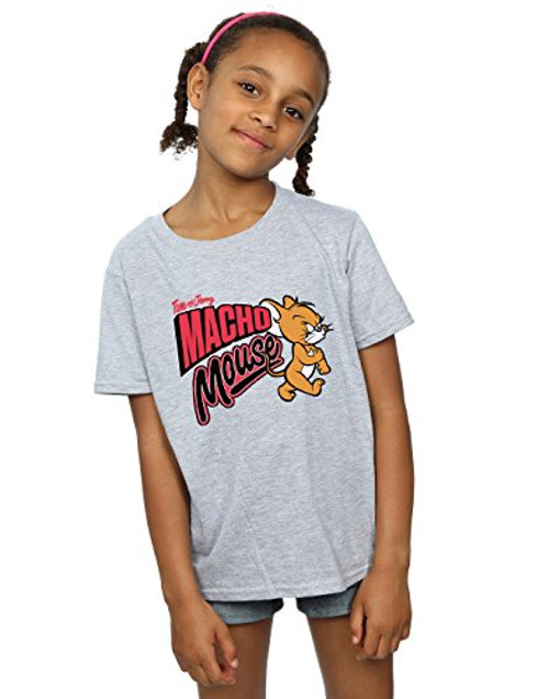 TOM and JERRY Girls Macho Mouse T-Shirt 5-6 Years Sport Grey TOM and JERRY Girls Macho Mouse T-Shirt 5-6 Years Sport Grey