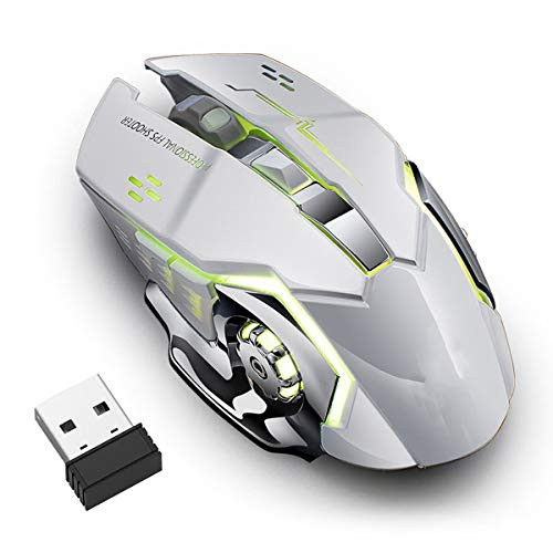 SOONHUA X8 Wireless Gaming Mouse Rechargeable Silent with LED Light Optical Backlit Ergonomic Mouse