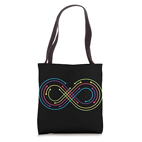 Rainbow Infinity Symbol Pride Autism Awareness Neurodiverse Tote Bag