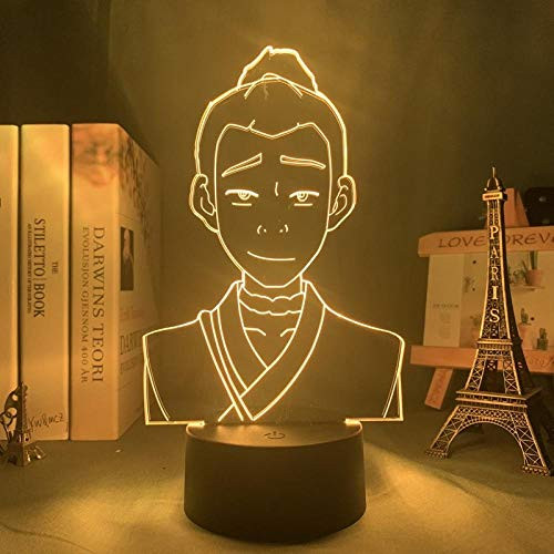 3D Night Light for Boys-Lamp Sokka Avatar Last Airbender for Home Decor Birthday Gift Led Avatar Room Decor Light Sokka-Touch Control-