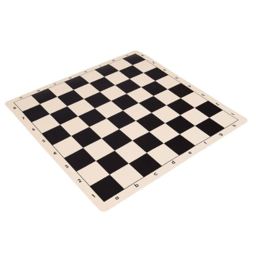 Wholesale Chess 20inch Tournament Silicone Roll-Up Chess Board - Black