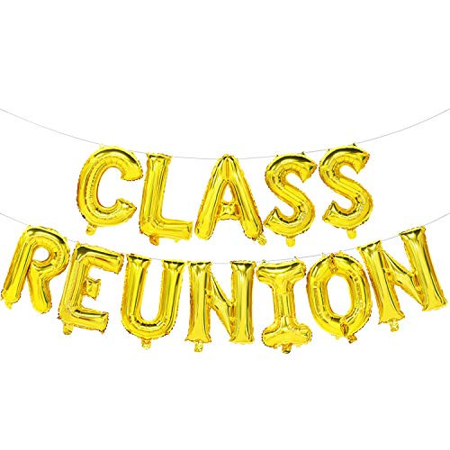 Class Reunion Balloons Banner - Class Reunion Decorations Gold - Class Reunion Party Supplies