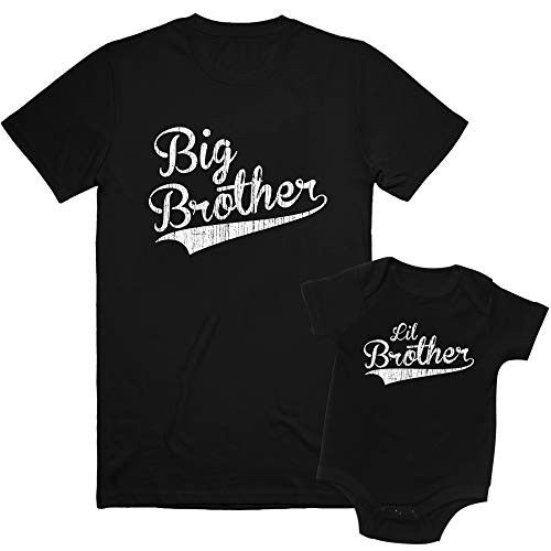 Texas Tees- Big Brother Little Brother Outfits- Big Brother Shirt Size 10-12- Lil Bro 6-12 mo