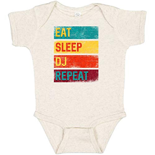 inktastic DJ Eat Sleep DJ Repeat Infant Creeper 18 Months Natural Heather 33985