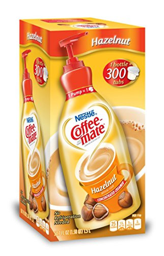 Nestle Coffee-mate Coffee Creamer, Hazelnut, 1.5L liquid pump bottle, Pack of 1