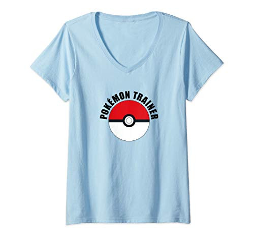 Womens Pokemon Trainer V-Neck T-Shirt
