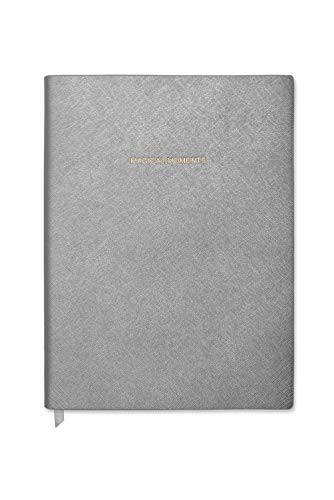 Katie Loxton Magical Moments Large 11.5 x 8.5 Vegan Leather Notebook Journal in Metallic Charcoal