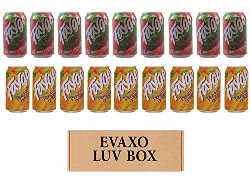 LUV BOX- variety faygo naturally flavored soda cans 12 oz. pack of 18 - faygo Kiwi_Strawberry - faygo pineapple-orange.N