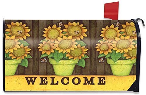 Briarwood Lane Autumn Buzz Floral Magnetic Mailbox Cover Welcome Fall Standard