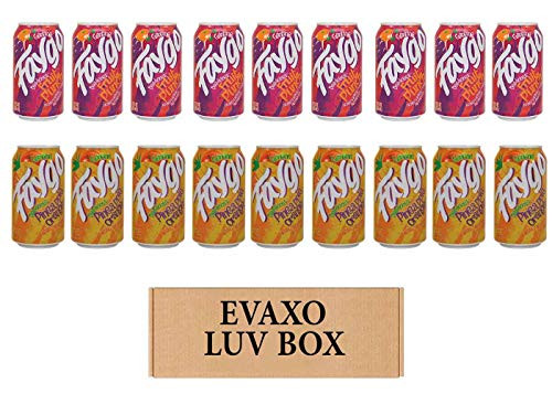 LUV BOX- variety faygo naturally flavored soda cans 12 oz. pack of 18 - faygo fruit punch - faygo pineapple-orange.N